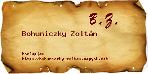 Bohuniczky Zoltán névjegykártya